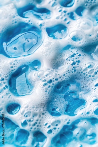 Close up of foamy surface with bubbles. Ideal for backgrounds and textures