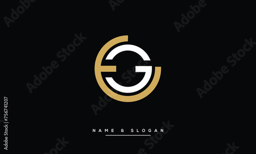 GE, EG, Abstract Letters Logo Monogram