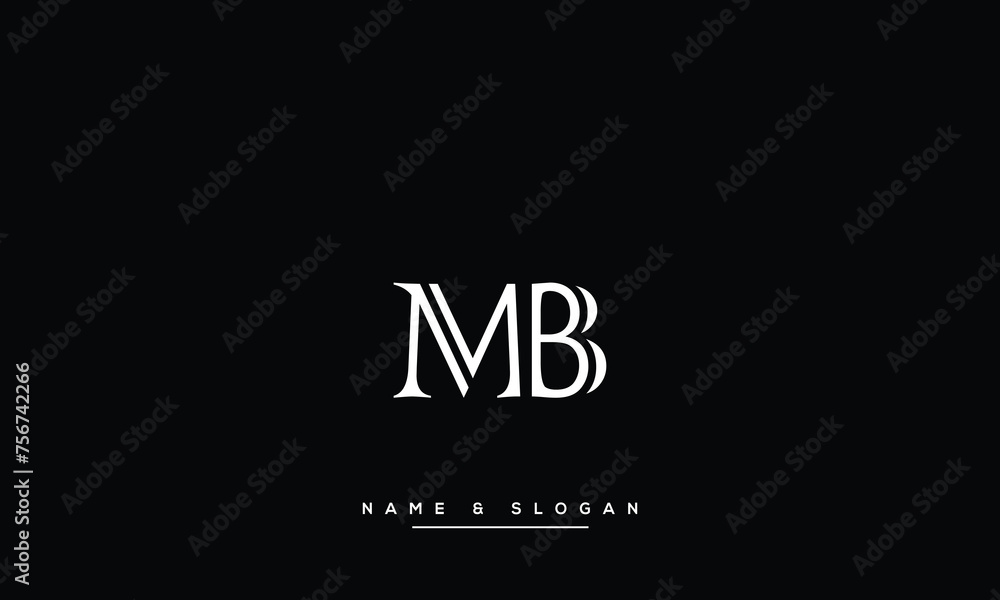 MB, BM, M, B, Abstract Letters Logo monogram MB, BM, M, B, Abstract Letters Logo monogram
