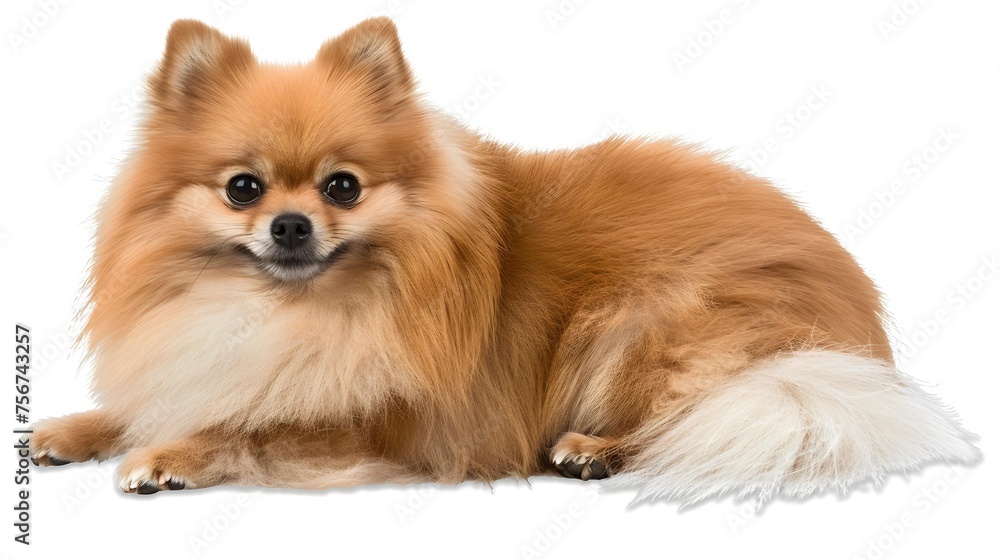 pomeranian dog isolated on white background cutout pomeranian dog isolated on white background cutout