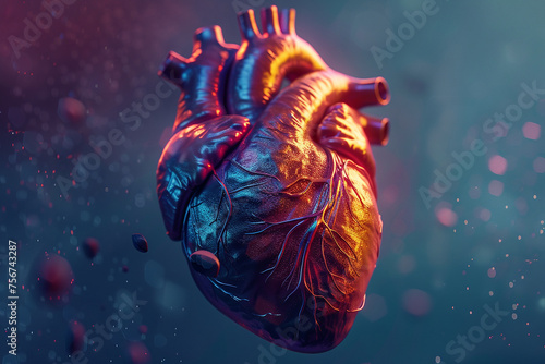 corazón anatómico, corazón en 3d, corazón ilustración, corazón médico, anatomía humana