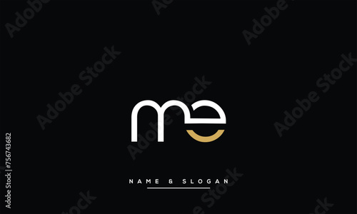 ME, EM, M, E, Abstract Letters Logo monogram