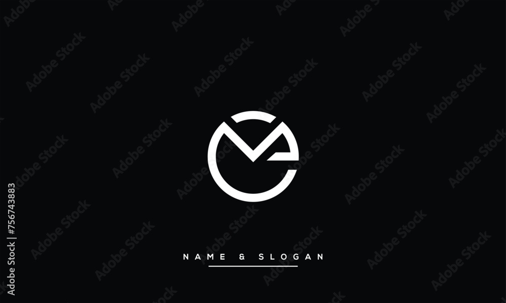 ME, EM, M, E, Abstract Letters Logo monogram ME, EM, M, E, Abstract Letters Logo monogram