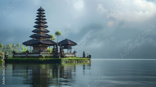 pura ulun danu bratan temple in Bali, indonesia