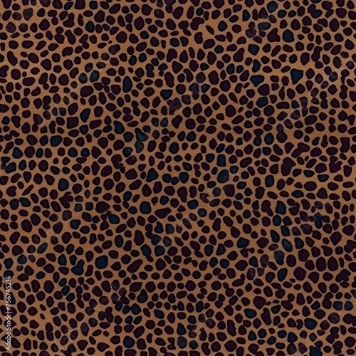 Deep brown and navy seamless leopard pattern offering a luxurious feel for fashion and interiors.