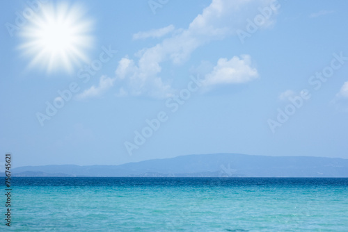 Beautiful sea of Greece at the coast