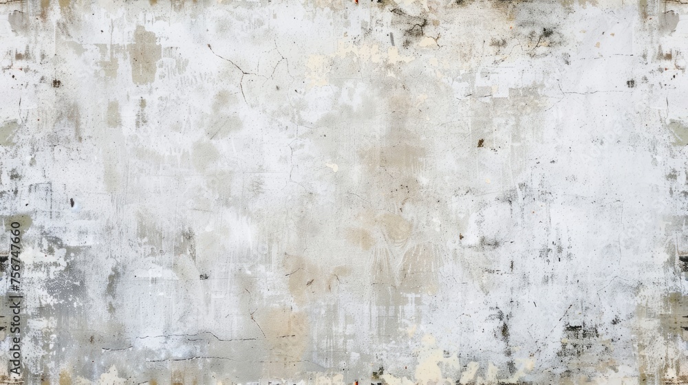 Fototapeta premium Grungy White Painting on Canvas Generative AI