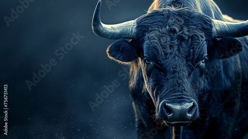 Aggressive bull, stock trading symbol