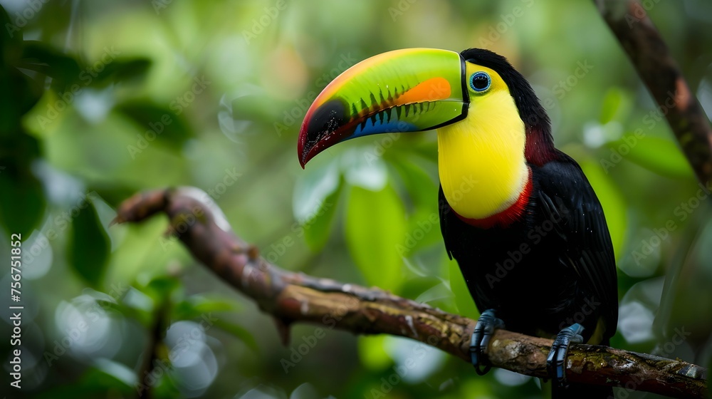 Toucan bird in nature. Selective focus. Toucan bird in nature. Selective focus.