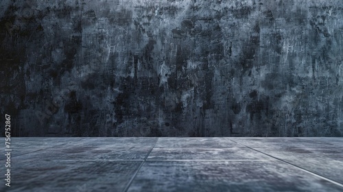 A simple image of an empty room with concrete wall and floor. Suitable for industrial or minimalist design concepts
