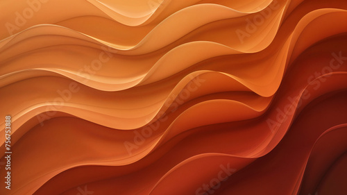 Abstract Warmth: Sunset Orange and Taupe Gradient Waves