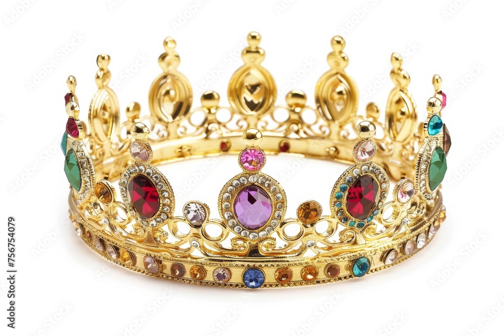 Exquisite Jeweled Gold Crown, Concept for Elegance, Royalty, Rulership, Wealth, Extravagance. Generative AI.
Exquisite Jeweled Gold Crown, Concept for Elegance, Royalty, Rulership, Wealth, Extravagance. Generative AI.