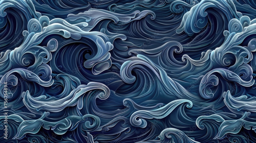 A stunning image of a vast amount of blue waves in the ocean. Perfect for various ocean-related projects A stunning image of a vast amount of blue waves in the ocean. Perfect for various ocean-related projects