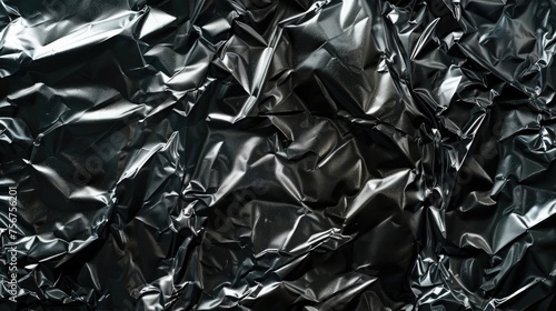 Detailed close up of aluminum foil. Perfect for kitchen or household themes