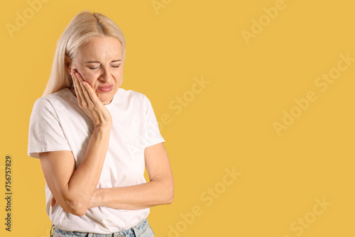 Mature woman suffering from...