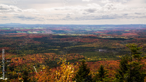 Mont Ham, Canada - September 25 2020: Panorama view from the Mont Ham in Quebec Canada © Vincent Jiang