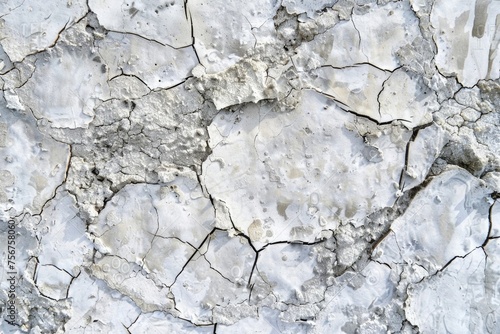 Close up of a cracked white wall, perfect for architectural backgrounds