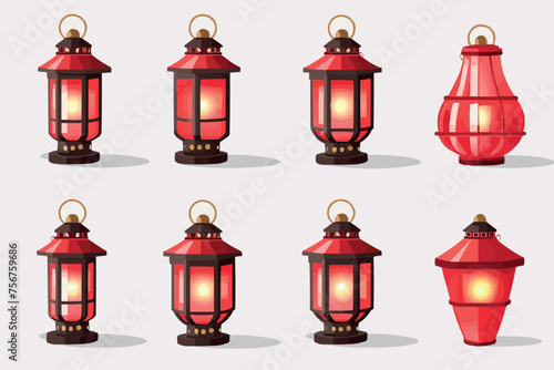 Deteriorated lantern on white background, with copy space