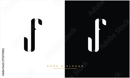JF, FJ, J, F, Abstract Letters Logo monogram