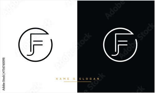 JF, FJ, J, F, Abstract Letters Logo monogram