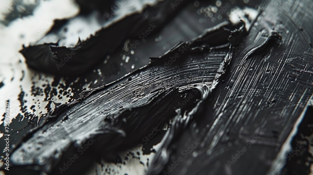 Detailed view of black paint on wooden surface, suitable for backgrounds Detailed view of black paint on wooden surface, suitable for backgrounds