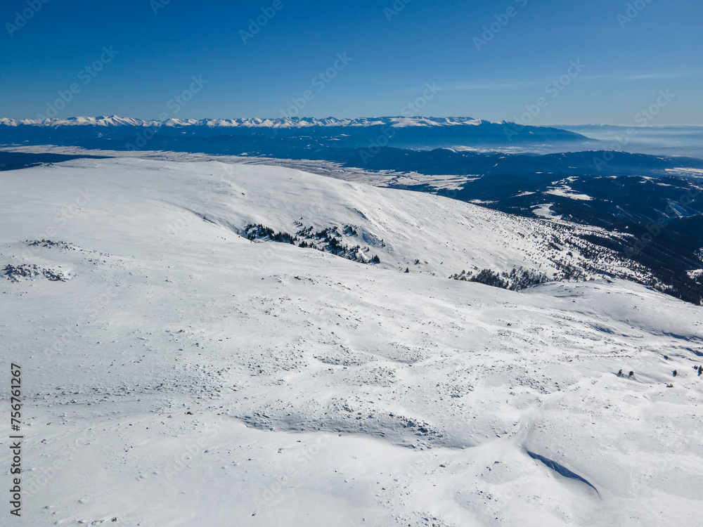 Aerial view of Vitosha Mountain near Cherni Vrah peak, Bulgaria Aerial view of Vitosha Mountain near Cherni Vrah peak, Bulgaria