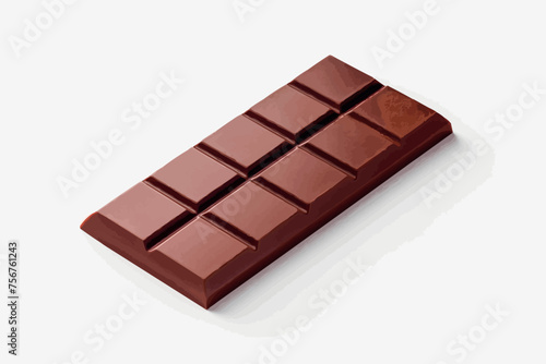 delicious milk chocolate on isolated white background