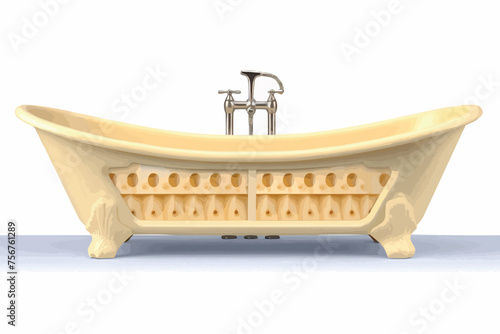 bathtub vector illustration. Isolated on white background
