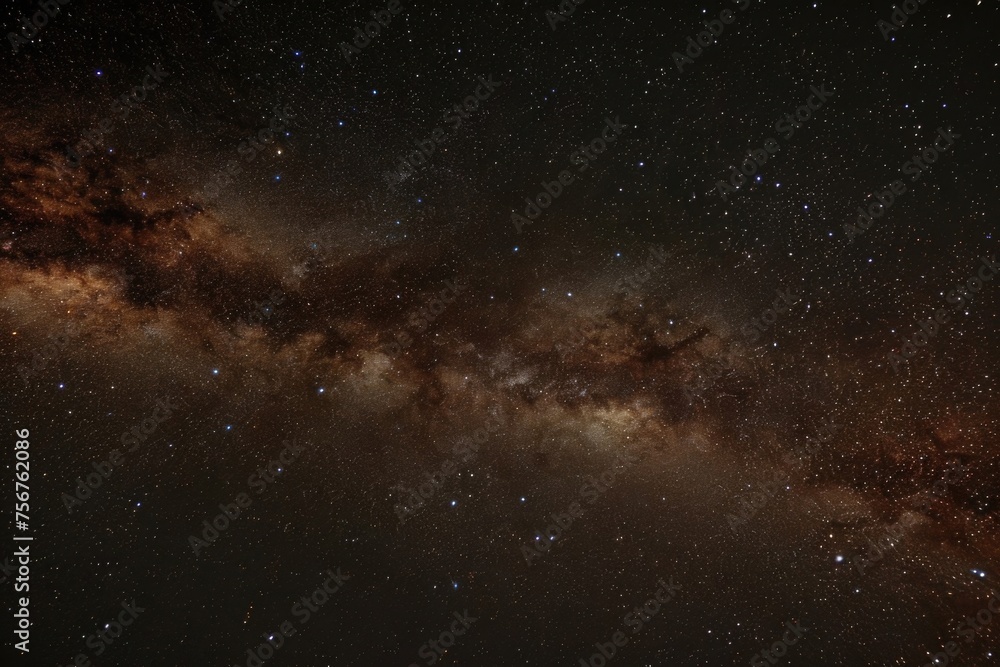 Fototapeta premium Stunning image of the Milky Way shining brightly in the night sky. Perfect for astronomy enthusiasts