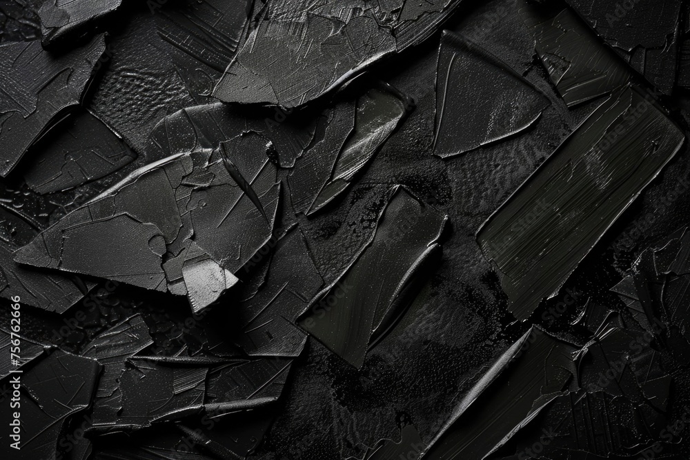 Close-up view of black paint. Suitable for art and design projects Close-up view of black paint. Suitable for art and design projects