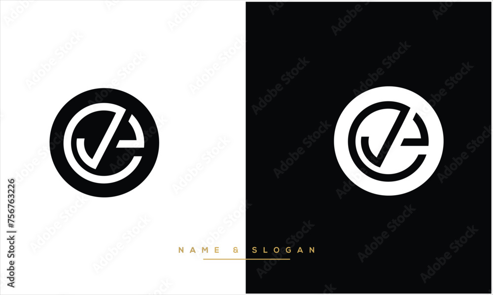 EJ, JE, Abstract Letters Logo Monogram EJ, JE, Abstract Letters Logo Monogram
