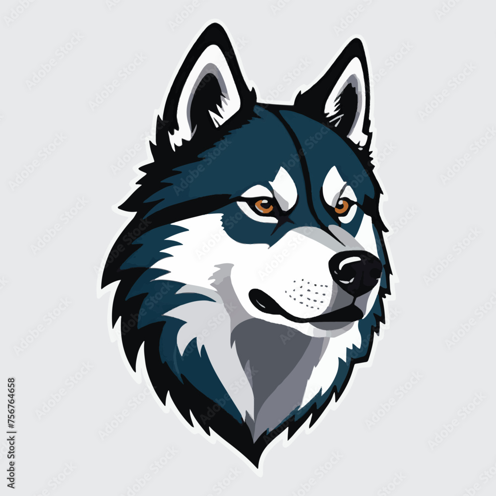 husky head vector isolated husky head vector isolated