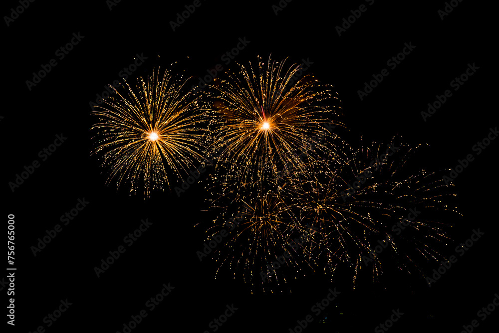 Obraz premium Montreal, Canada - June 29 2019: The firework show in La Ronde Montrealv