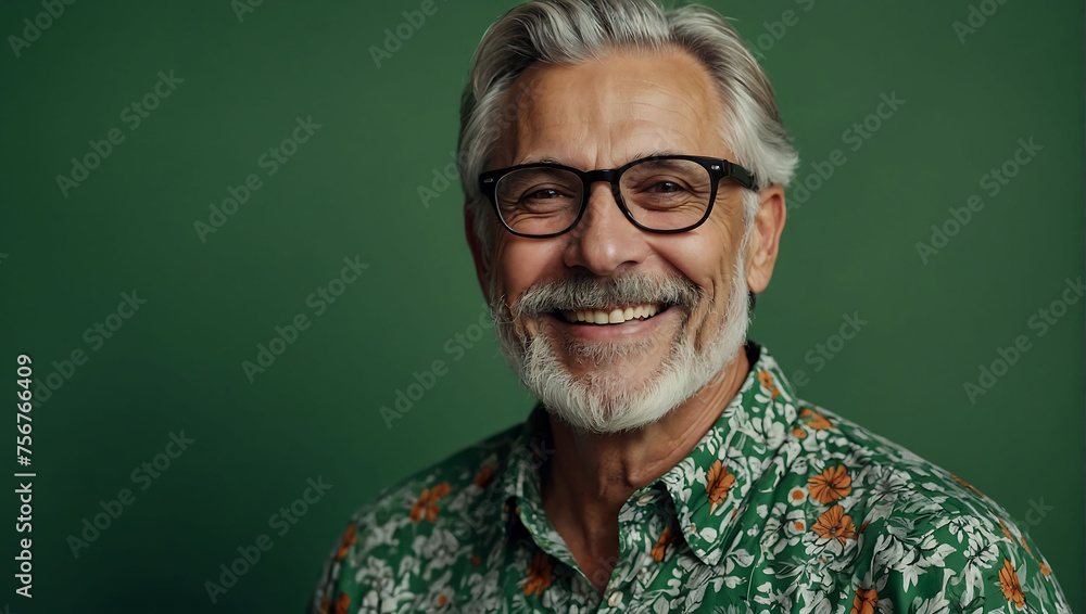 Portret Uśmiechniętego Dojrzałego Mężczyzn