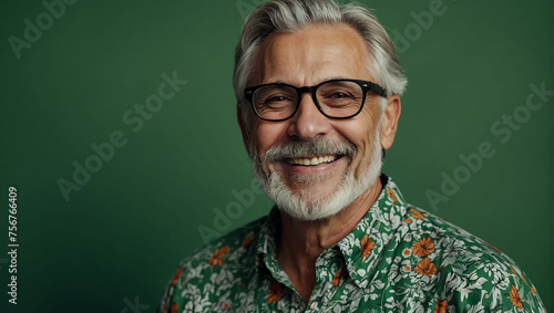 Portret Uśmiechniętego Dojrzałego Mężczyzn
