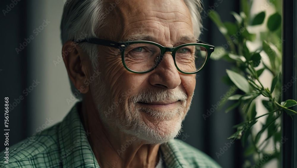 Portret Uśmiechniętego Dojrzałego Mężczyzn