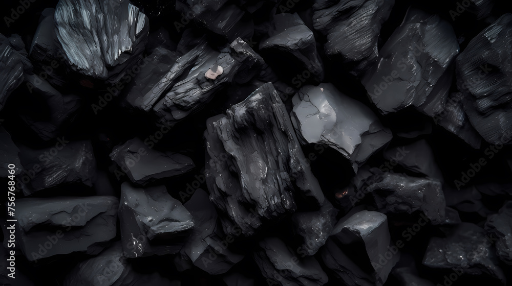 Close-up photo of crushed coal Close-up photo of crushed coal