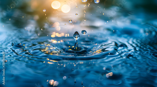 Water droplets, a zen background, meditational wallpaper photo