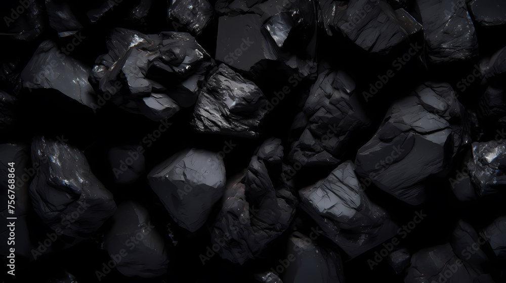 Close-up photo of crushed coal