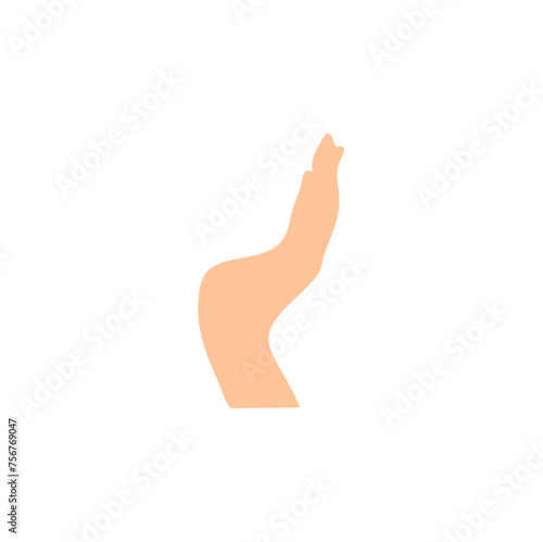 Female hand gesture. vector illustration