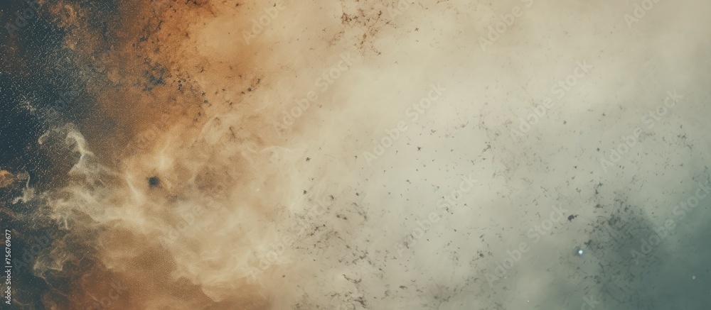 A close up of a cloudy sky with brown smoke resembling a peach tone, resembling wood burning. The cumulus clouds mix with the hot spring smoke A close up of a cloudy sky with brown smoke resembling a peach tone, resembling wood burning. The cumulus clouds mix with the hot spring smoke