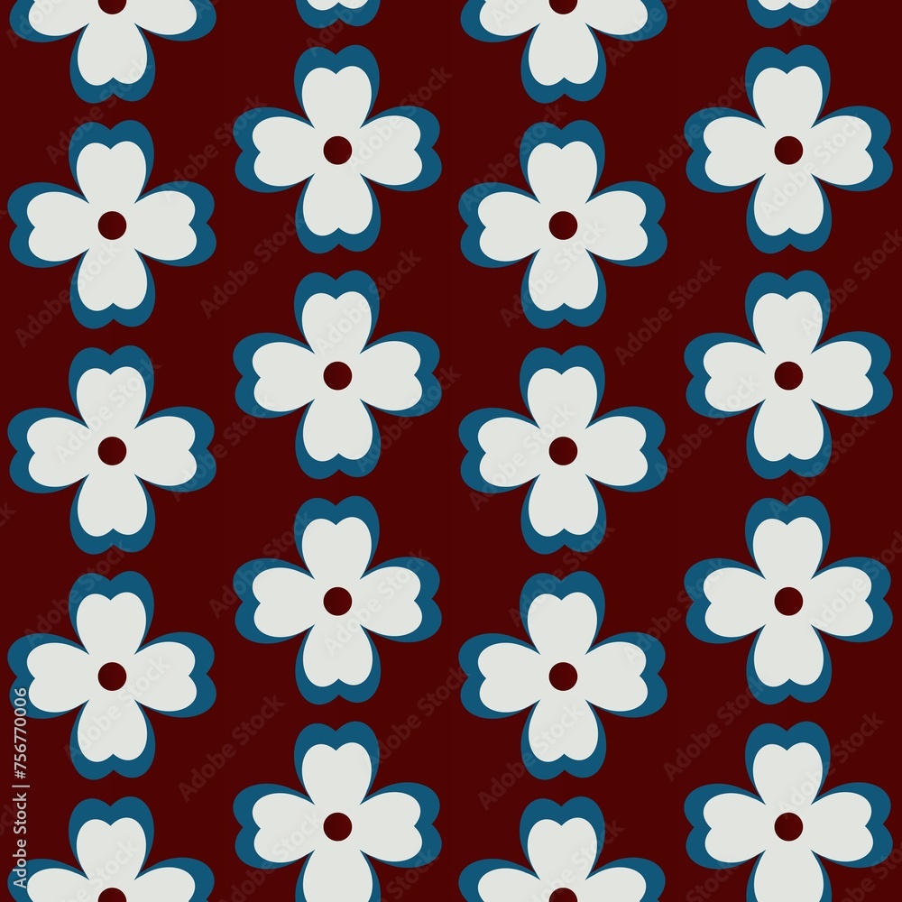 Brown and white regular graphic design with abstract flower,..Floral as seamless pattern. Abstract background for textile design, Simple regular graphic design with abstract flowers. Brown and white regular graphic design with abstract flower,..Floral as seamless pattern. Abstract background for textile design, Simple regular graphic design with abstract flowers.