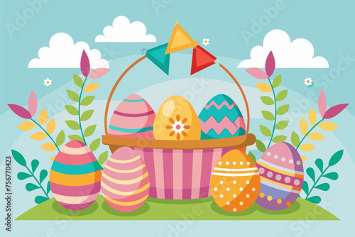 Easter basket: spring mood

