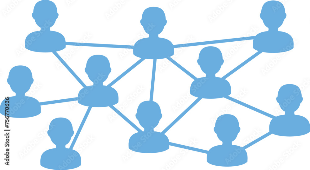people networking social connection concept isolated on white vector illustration people networking social connection concept isolated on white vector illustration