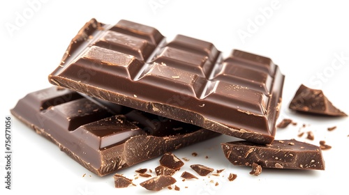 Chocolate bar isolated on white
