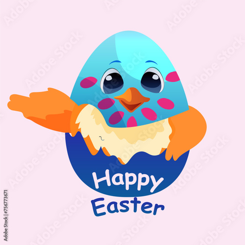 Easter holiday, Easter vector eggs and bunnies