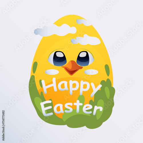 Easter holiday, Easter vector eggs and bunnies