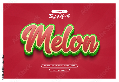 Watermelon editable text effect