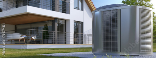 Inverter heatpump for climate friendly  home energy © cobaltstock