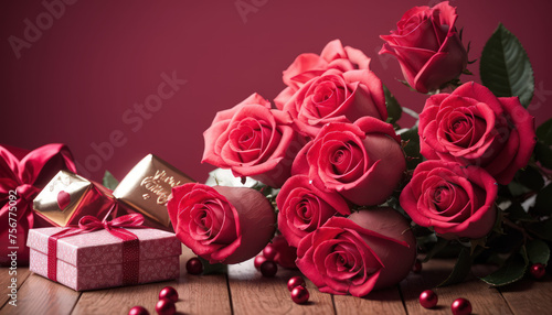 bouquet of roses with a heart or bouquet of red roses or bouquet of roses or bucket flower in valentine day or valentine roses and gift or valentine roses and box or valentina roses and gift box